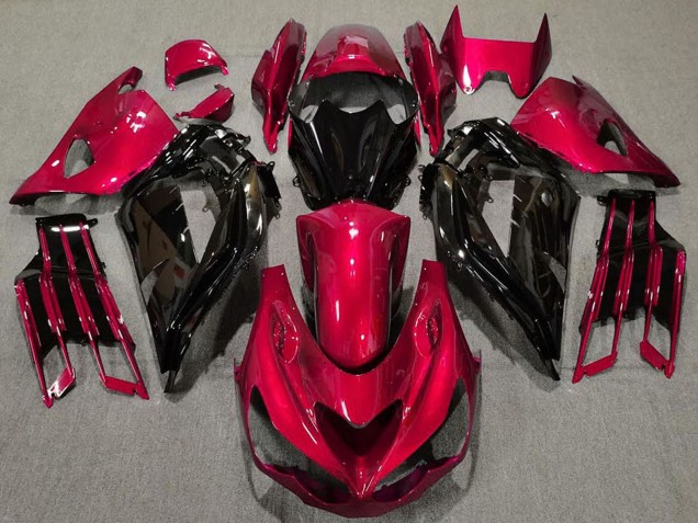 Purchase 2012-2024 Red Glossy Black Kawasaki ZX14R Motorcycle Fairings UK
