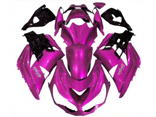 Purchase 2012-2024 Hot Pink Black Kawasaki ZX14R Motorcycle Fairings UK