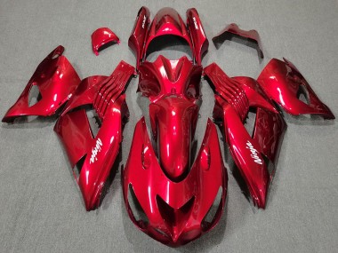 Purchase 2006-2011 Red White Ninja Kawasaki ZX14R Motorcycle Fairings UK