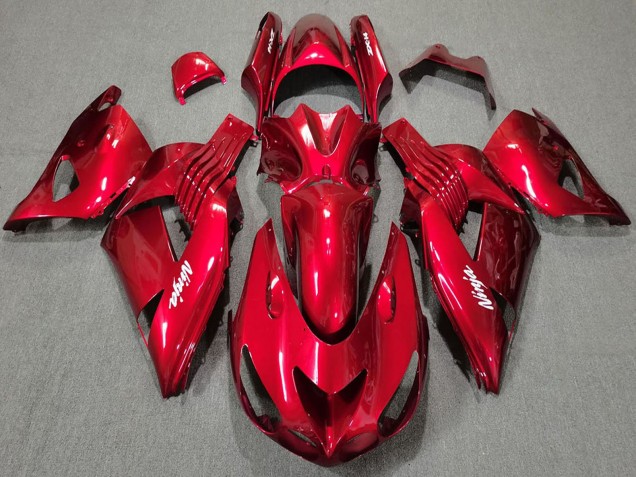 Purchase 2006-2011 Red White Ninja Kawasaki ZX14R Motorcycle Fairings UK