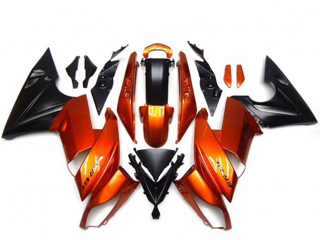 Purchase 2009-2011 Orange Black Kawasaki Ninja 650R Motorcycle Fairings UK