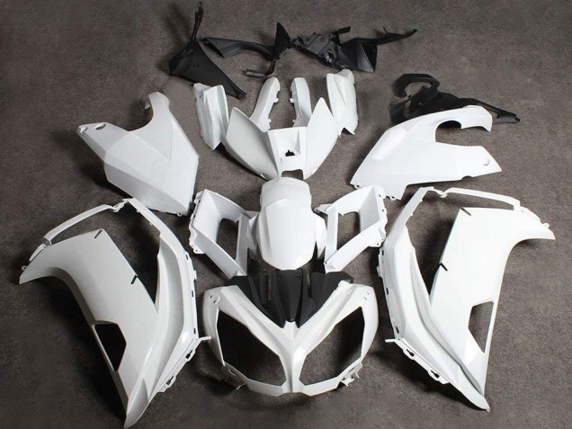 Purchase 2009-2011 White Kawasaki Ninja 650R Motorcycle Fairings UK