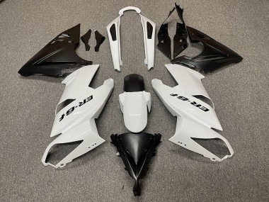 Purchase 2009-2011 White Matte Black Kawasaki Ninja ER6F Motorcycle Fairings UK