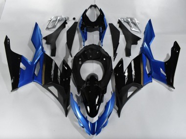 Purchase 2018-2023 Blue Glossy Black Kawasaki Ninja 400 Motorcycle Fairings UK