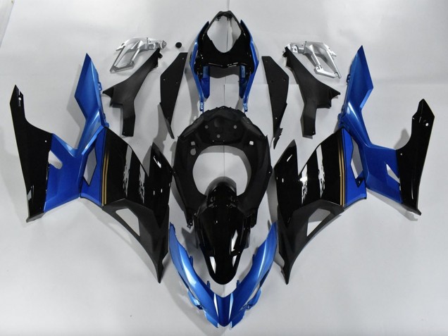 Purchase 2018-2023 Blue Glossy Black Kawasaki Ninja 400 Motorcycle Fairings UK