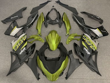 Purchase 2018-2023 Liquid Yellow Glossy Black Matte Black OEM Style Kawasaki Ninja 400 Motorcycle Fairings UK