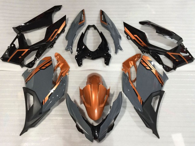 Purchase 2018-2023 Orange Nardo Grey Glossy Black Kawasaki Ninja 400 Motorcycle Fairings UK