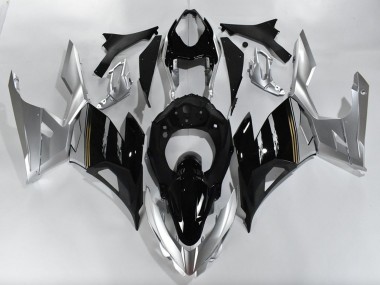 Purchase 2018-2023 Silver Glossy Black Kawasaki Ninja 400 Motorcycle Fairings UK