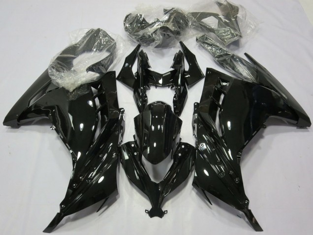 Purchase 2013-2024 Glossy Black Kawasaki Ninja 300 Motorcycle Fairings UK