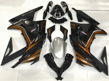 Purchase 2013-2024 Glossy Black Orange Kawasaki Ninja 300 Motorcycle Fairings UK