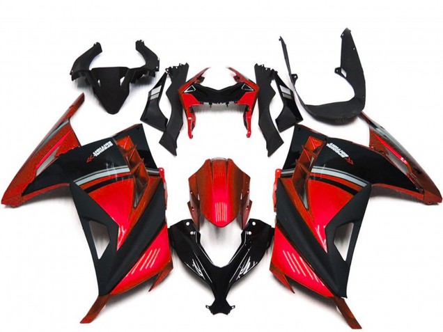Purchase 2013-2024 Red Black Kawasaki Ninja 300 Motorcycle Fairings UK