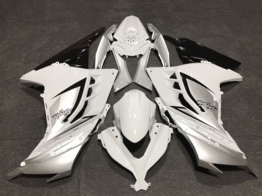 Purchase 2013-2024 Glossy White Silver Black Kawasaki Ninja 300 Motorcycle Fairings UK