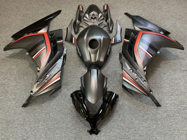 Purchase 2013-2024 Matte Black Red Kawasaki Ninja 300 Motorcycle Fairings UK