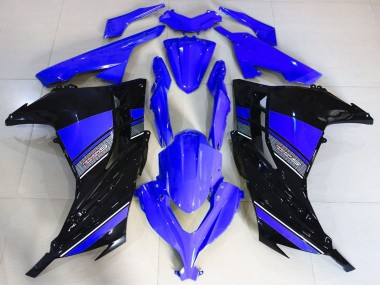 Purchase 2013-2024 Blue Black Kawasaki Ninja 300 Motorcycle Fairings UK