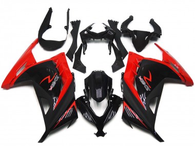 Purchase 2013-2024 Red Glossy Black Kawasaki Ninja 300 EX300 Motorcycle Fairings UK