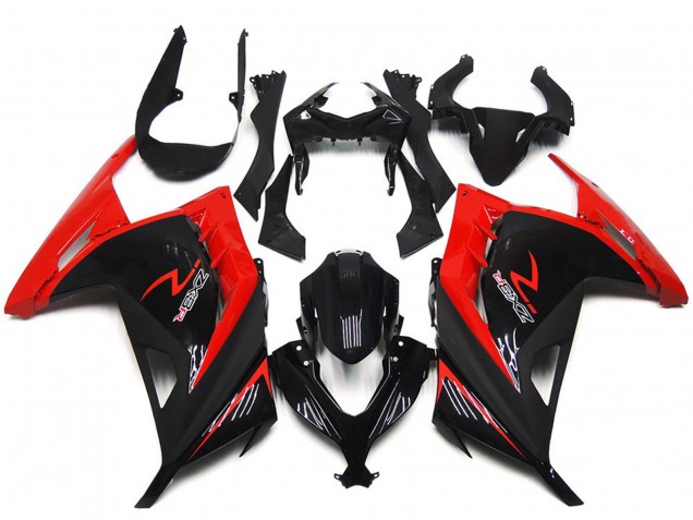 Purchase 2013-2024 Red Glossy Black Kawasaki Ninja 300 EX300 Motorcycle Fairings UK