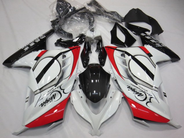 Purchase 2013-2024 Glossy White Red Black Kawasaki Ninja 300 Motorcycle Fairings UK