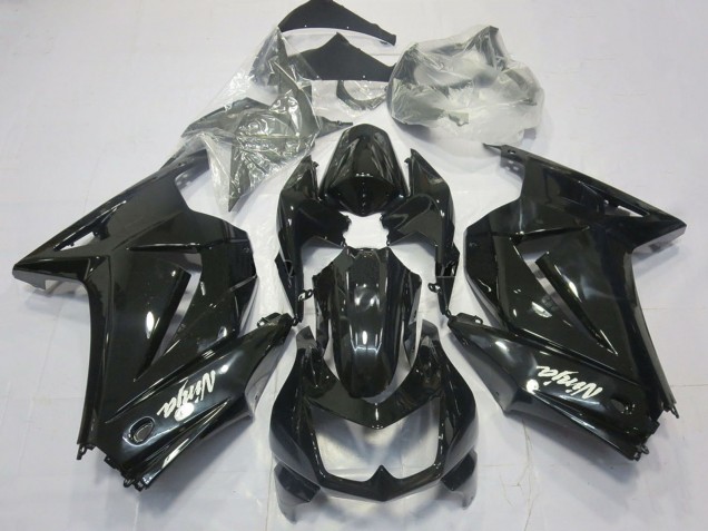 Purchase 2008-2012 Glossy Black White Ninja Kawasaki Ninja 250 Motorcycle Fairings UK