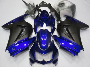 Purchase 2008-2012 Blue Matte Black Kawasaki Ninja 250 Motorcycle Fairings UK