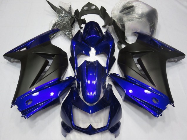 Purchase 2008-2012 Blue Matte Black Kawasaki Ninja 250 Motorcycle Fairings UK