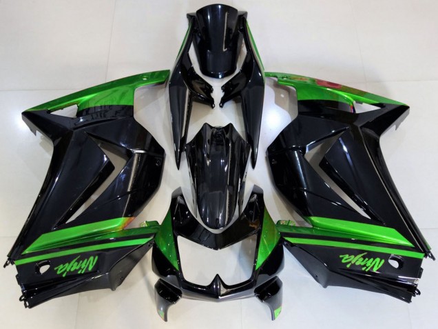 Purchase 2008-2012 Green Glossy Black Kawasaki Ninja 250 Motorcycle Fairings UK
