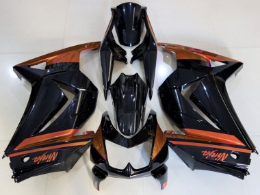 Purchase 2008-2012 Glossy Black Orange Kawasaki Ninja 250 Motorcycle Fairings UK