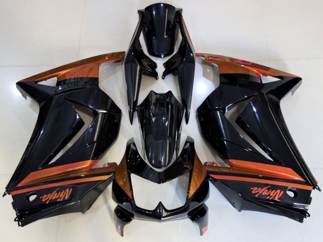 Purchase 2008-2012 Glossy Black Orange Kawasaki Ninja 250 Motorcycle Fairings UK