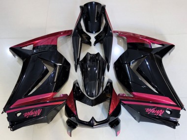 Purchase 2008-2012 Glossy Black Red Kawasaki Ninja 250 Motorcycle Fairings UK