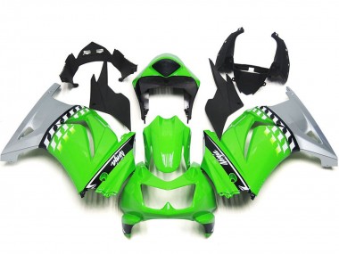 Purchase 2008-2012 Green Silver Black Kawasaki Ninja 250 Motorcycle Fairings UK