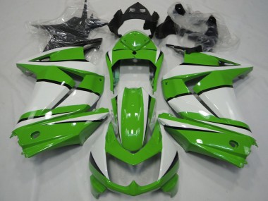 Purchase 2008-2012 White Green Black Kawasaki Ninja 250 Motorcycle Fairings UK