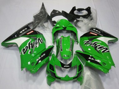 Purchase 2008-2012 Green White Black Kawasaki Ninja 250 Motorcycle Fairings UK