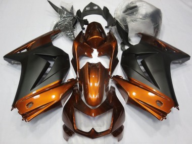 Purchase 2008-2012 Orange Matte Black Kawasaki Ninja 250 Motorcycle Fairings UK