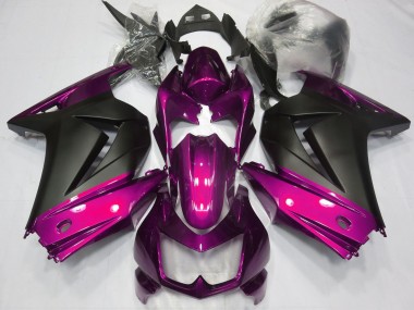 Purchase 2008-2012 Pink Matte Black Kawasaki Ninja 250 Motorcycle Fairings UK