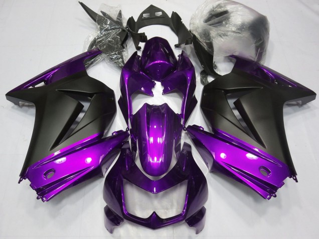 Purchase 2008-2012 Purple Matte Black Kawasaki Ninja 250 Motorcycle Fairings UK