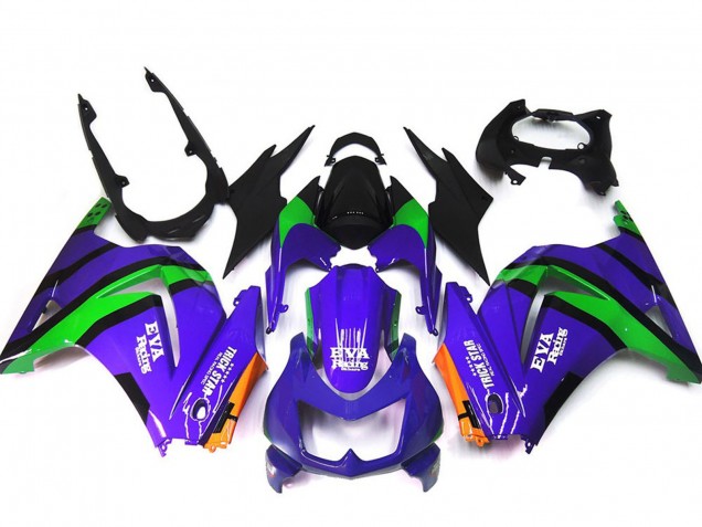 Purchase 2008-2012 Purple Orange Green Black Kawasaki Ninja 250 Motorcycle Fairings UK