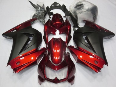 Purchase 2008-2012 Red Matte Black Kawasaki Ninja 250 Motorcycle Fairings UK
