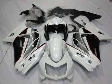 Purchase 2008-2012 White Glossy Black Kawasaki Ninja 250 Motorcycle Fairings UK