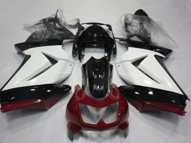 Purchase 2008-2012 White Red Glossy Black Kawasaki Ninja 250 Motorcycle Fairings UK