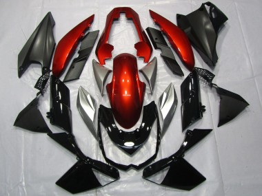 Purchase 2010-2013 Red Silver Glossy Black Kawasaki Z1000 Motorcycle Fairings UK