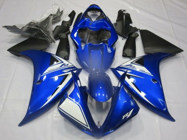 Purchase 2012-2014 Blue White Matte Black Yamaha R1 Motorcycle Fairings UK