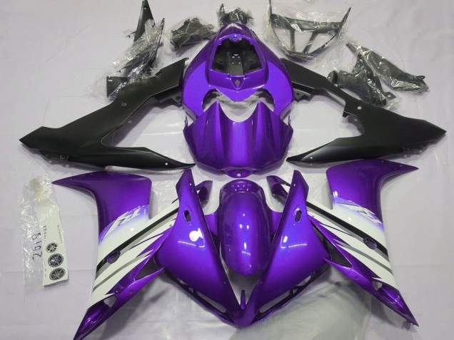 Purchase 2004-2006 Purple White Matte Black Yamaha R1 Motorcycle Fairings UK