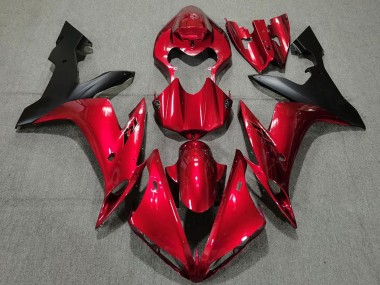 Purchase 2004-2006 Candy Red Matte Black Yamaha R1 Motorcycle Fairings UK