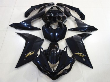 Purchase 2007-2008 Glossy Black Dark Blue Gold Decal Yamaha R1 Motorcycle Fairings UK