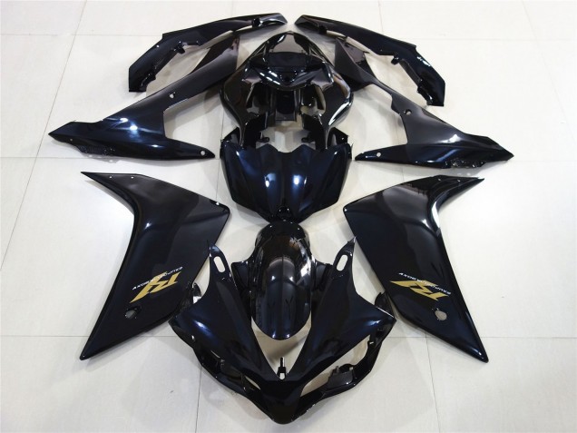 Purchase 2007-2008 Glossy Black Dark Blue Gold Decal Yamaha R1 Motorcycle Fairings UK