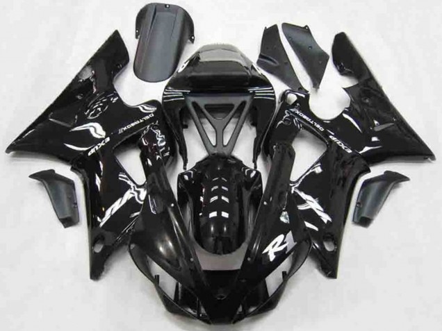 Purchase 2000-2001 Glossy Black White Yamaha R1 Motorcycle Fairings UK