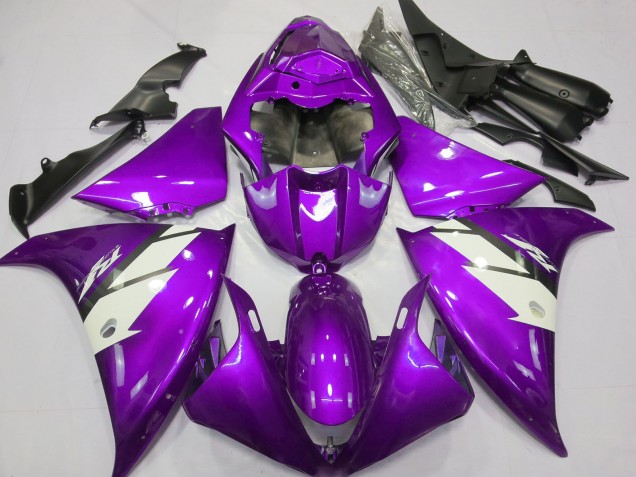 Purchase 2012-2014 Purple White Yamaha R1 Motorcycle Fairings UK