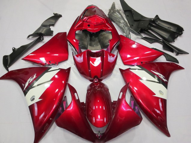 Purchase 2012-2014 Red White Yamaha R1 Motorcycle Fairings UK