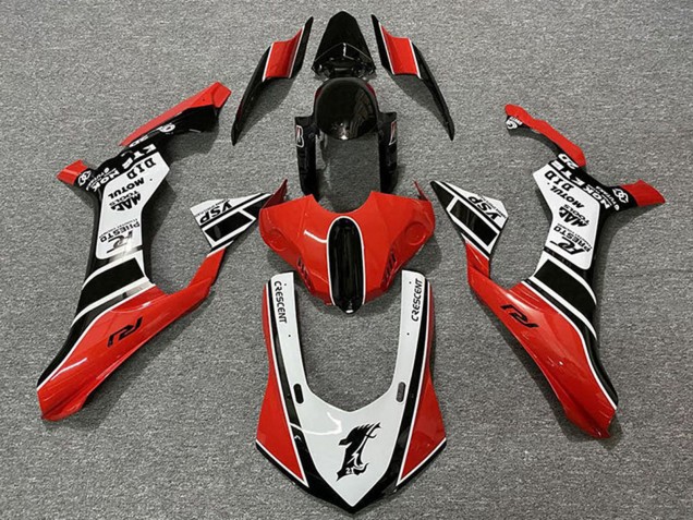 Purchase 2015-2019 White Red Glossy Black Motul YSP Yamaha R1 Motorcycle Fairings UK