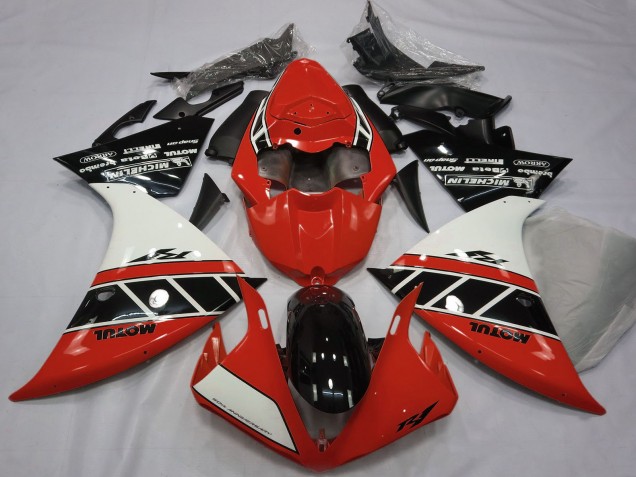 Purchase 2012-2014 Red White Glossy Black Yamaha R1 Motorcycle Fairings UK