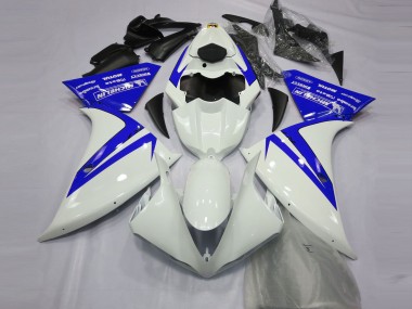 Purchase 2012-2014 White Blue Yamaha R1 Motorcycle Fairings UK